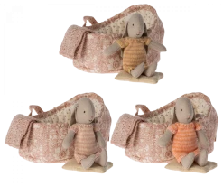 Maileg - Bunny In Carry Cot, Micro