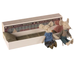 Grandma & Grandpa Mice In Matchbox