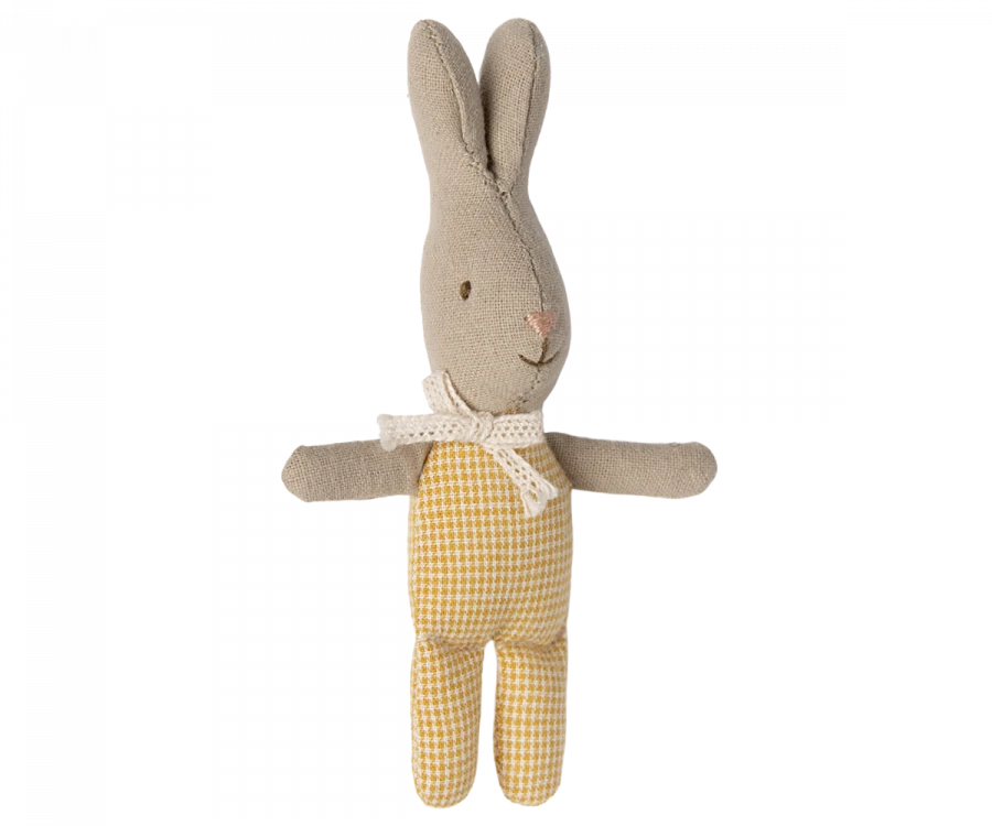 Maileg ETA MARCH SS24 Rabbit, My - Yellow Check