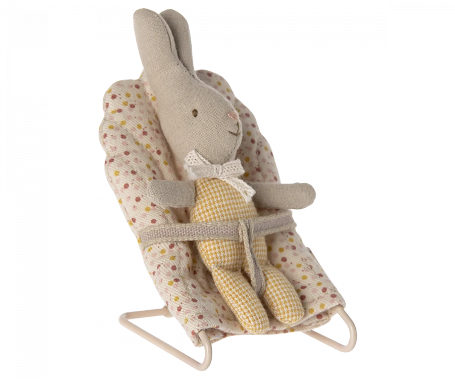 Maileg ETA MARCH SS24 Rabbit, My - Yellow Check - Image 2