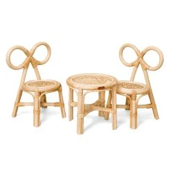 Poppie Mini Table & Chairs Set For Dolls