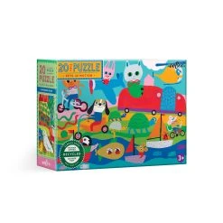 Eeboo Pets In Motion 20 Piece Puzzle