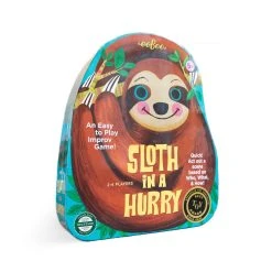 Eeboo Sloth In A Hurry Shaped Box Spinner Game