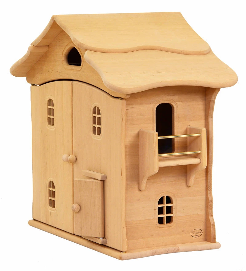 Drewart Doll House With Natural Roof And Doors - Image 2