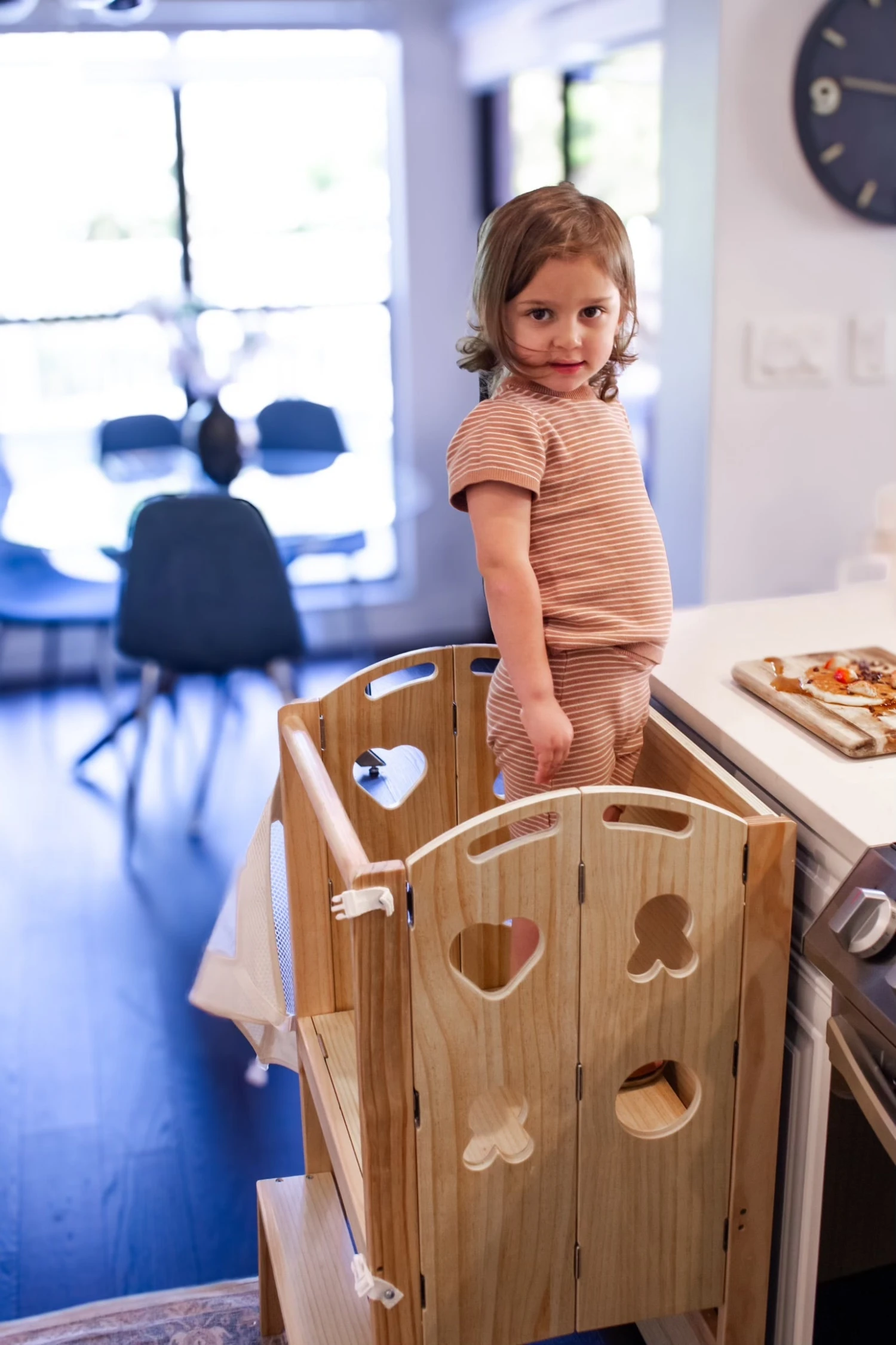 Laurel - 4 In 1 Foldable Kitchen Tower, Step Stool, Chalkboard And Slide - Image 2