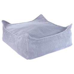 Blueberry Blue Square Ottoman