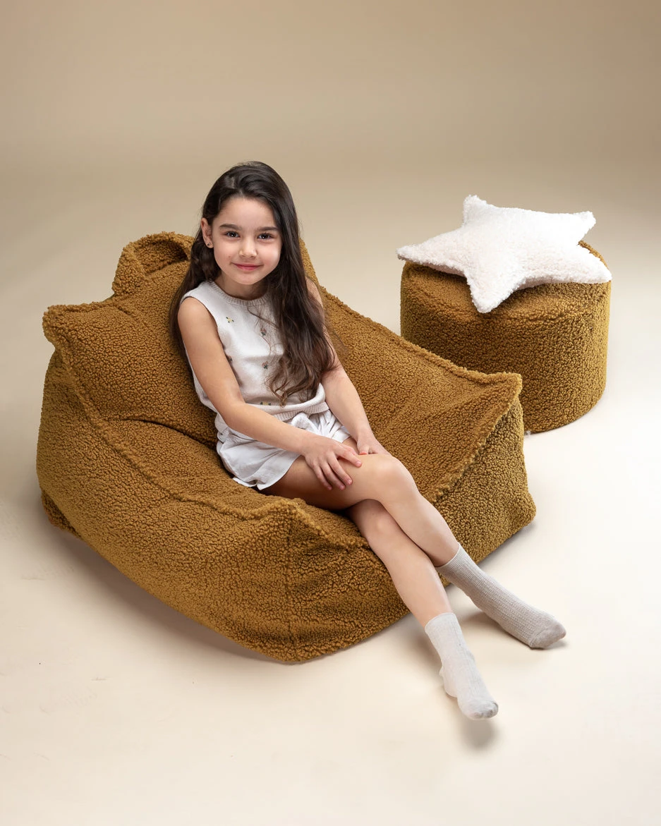 Cream White Star Cushion - Image 3