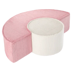 Pink Mousse Pouffe Set