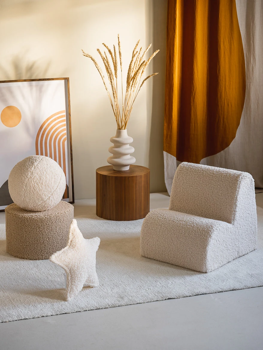 Cream White Star Cushion - Image 4