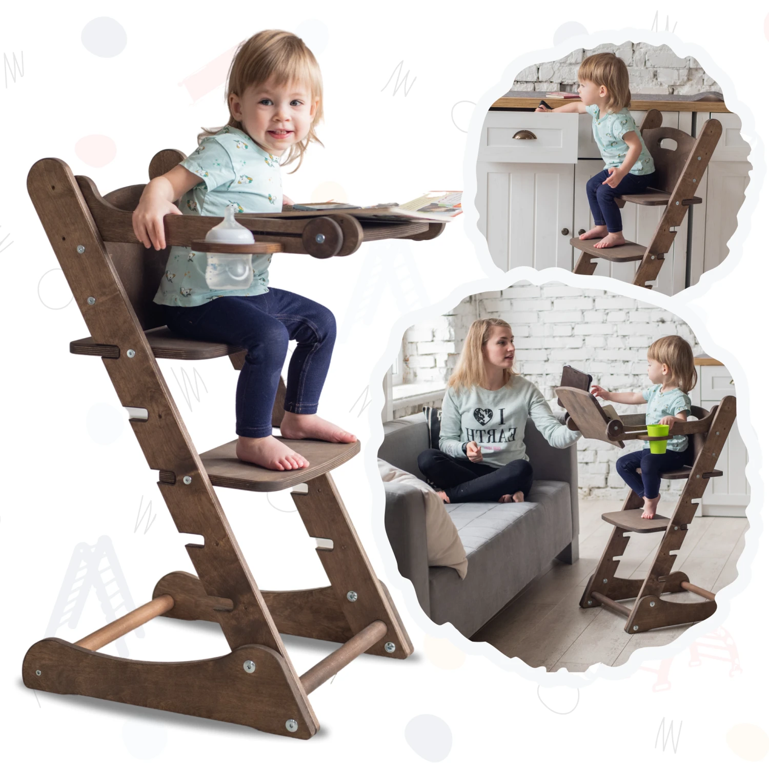 Growing Chair For Babies - Chocolate