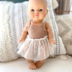 Doll Outfit Leotard & Tutu, Camel For 13in Dolls