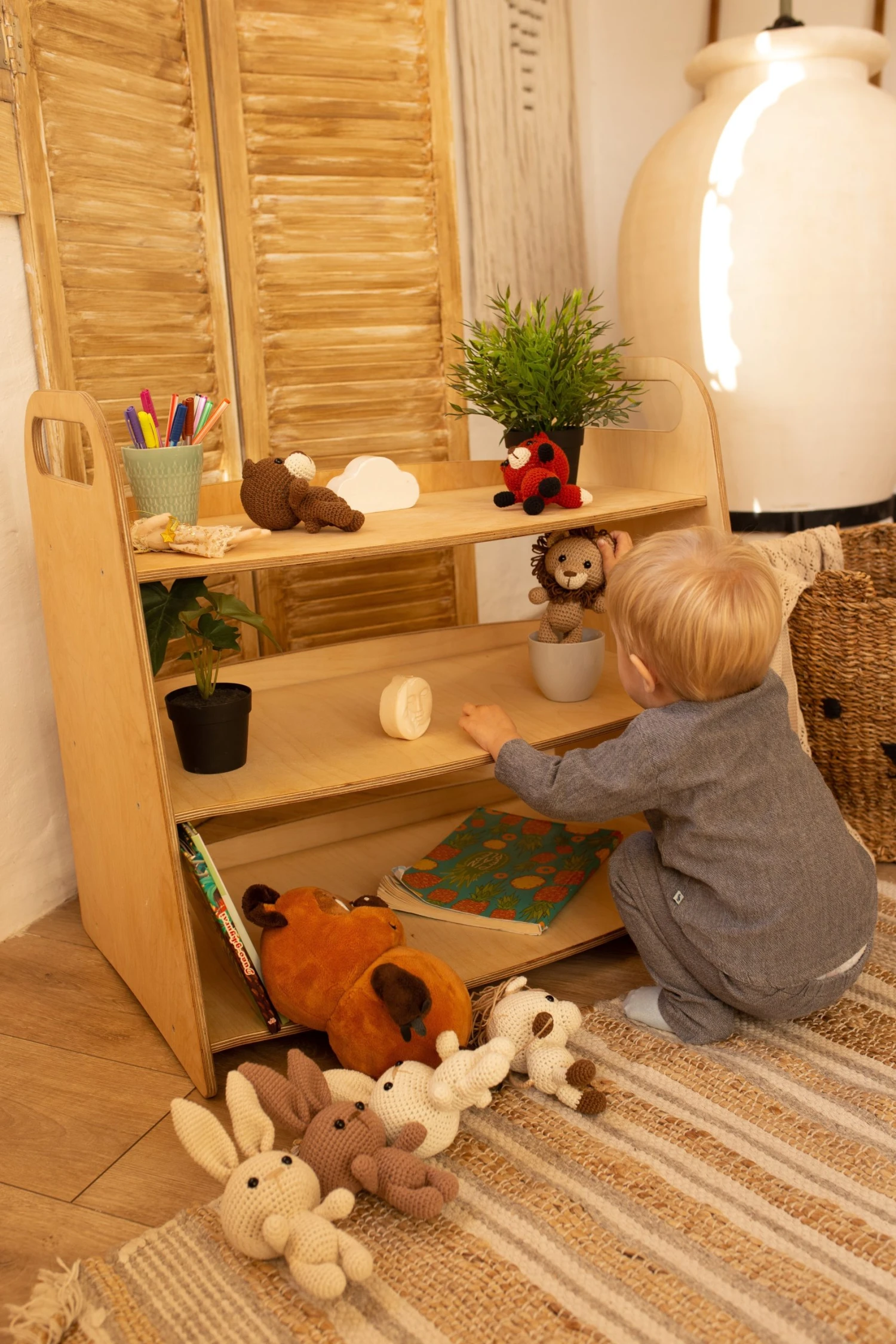 Montessori Wooden Toy Shelf - Image 4