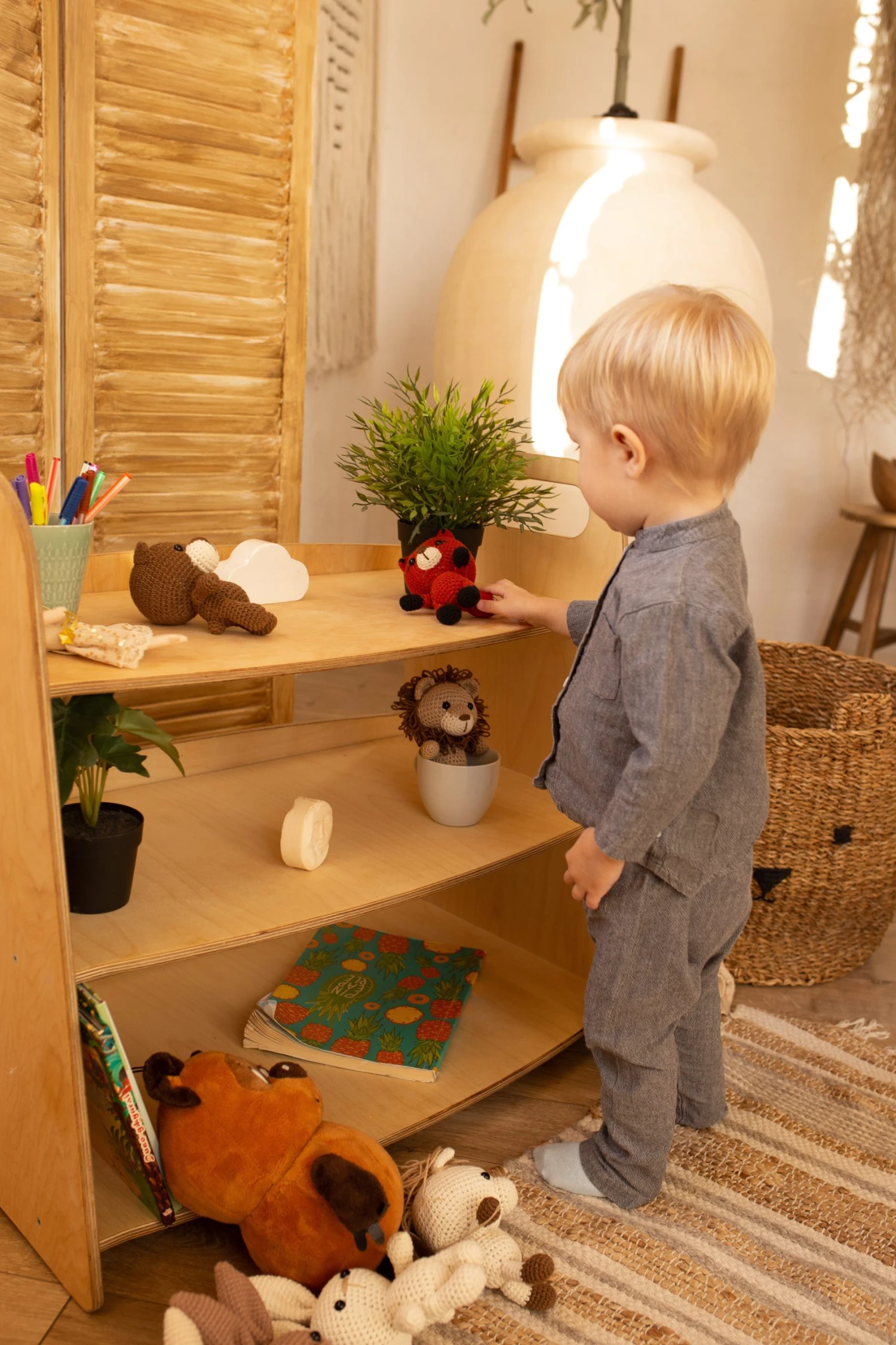 Montessori Wooden Toy Shelf - Image 5