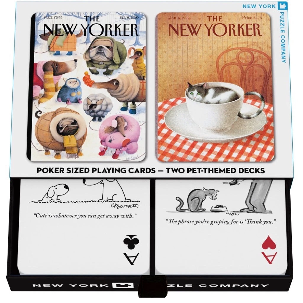 Dog And Cat Cartoons Double Deck Playing Cards