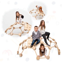 Wooden Climbing Frame Geodome / Climbing Dome For Kids 2-6 Y.o.