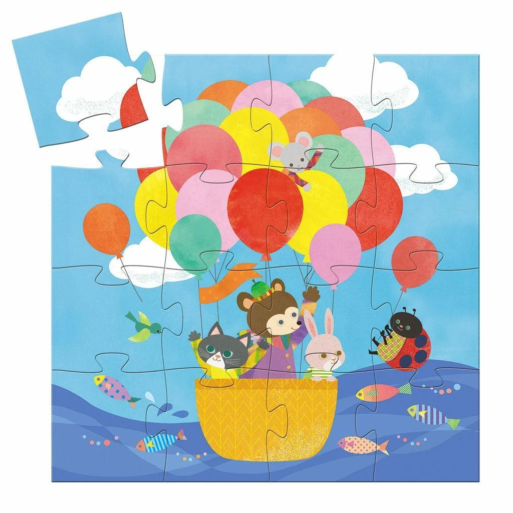 Djeco Mini The Hot Air Balloon 16 Piece Jigsaw Puzzle - Image 2