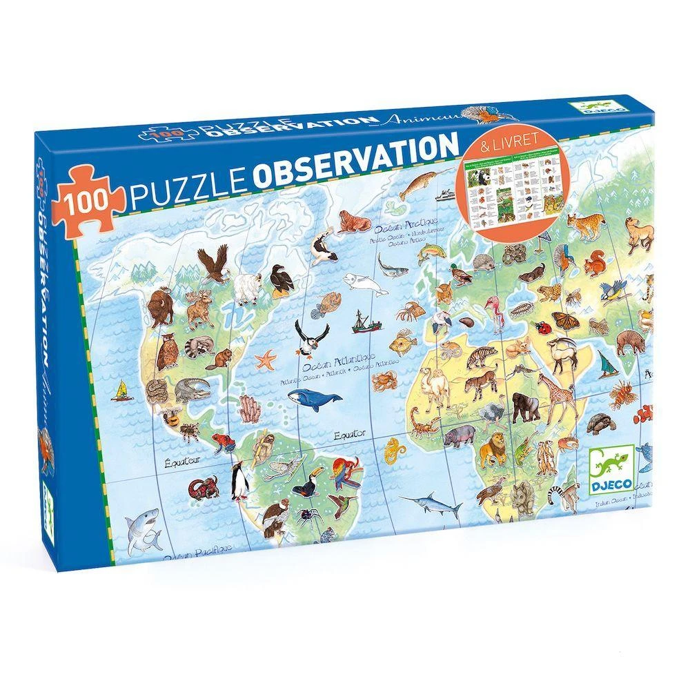 Djeco Puzzle Observation Animals Of The World