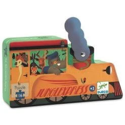 Djeco Silhouette Puzzles The Locomotive 16-Piece Puzzle
