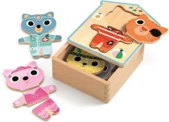 Djeco Wooden Puzzles Dressup Mix
