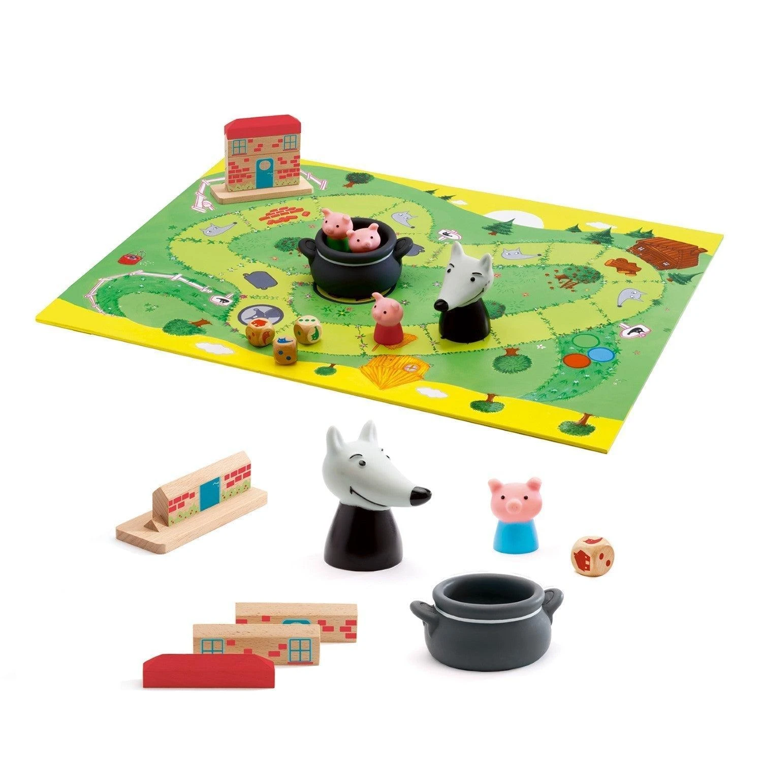 Djeco Woolfy Three Little Pigs Cooperation Game - Image 3