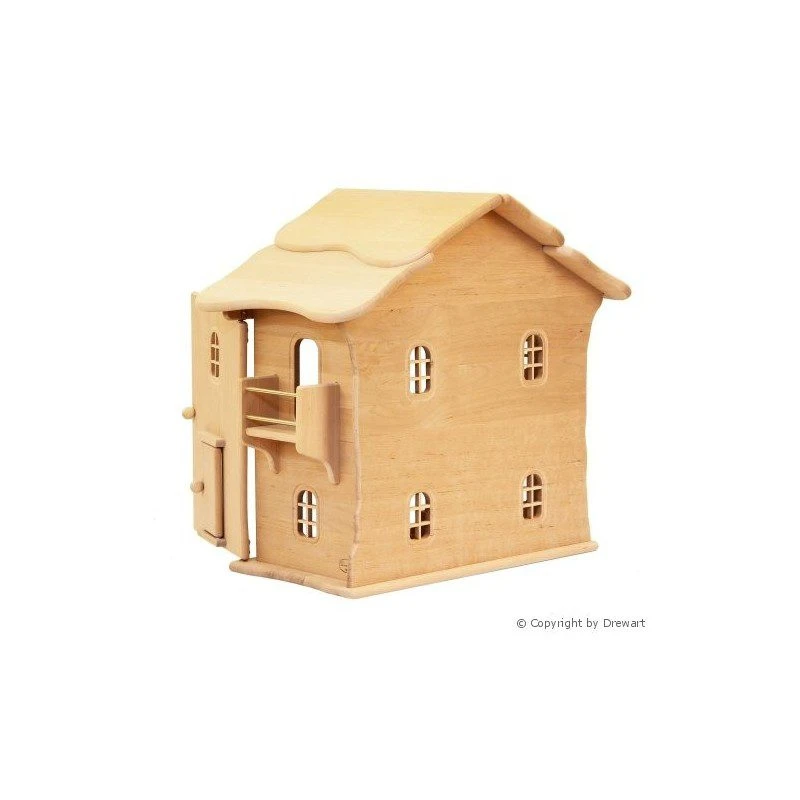 Drewart Doll House With Natural Roof And Doors - Image 5