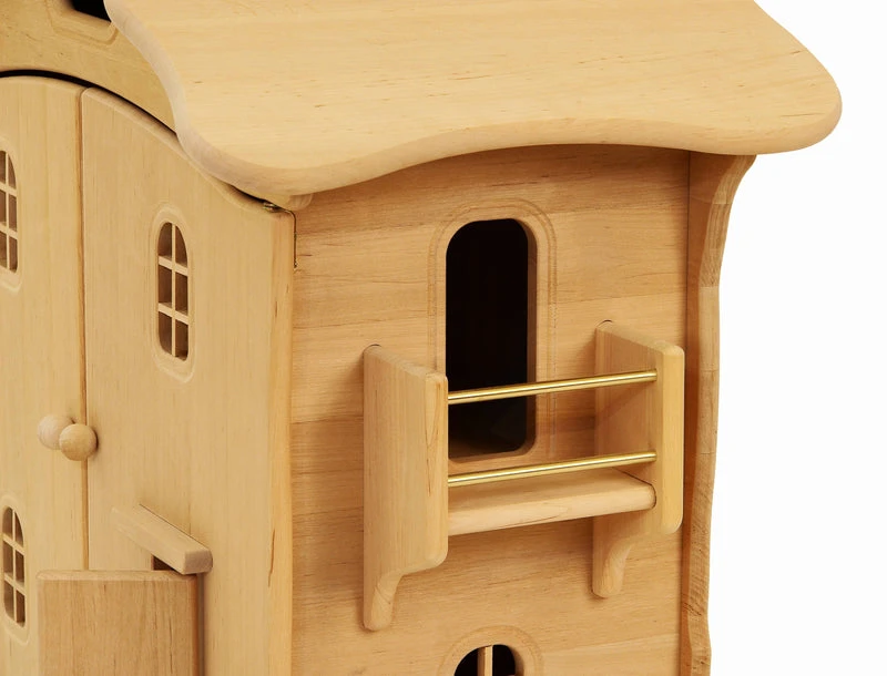 Drewart Doll House With Natural Roof And Doors - Image 6