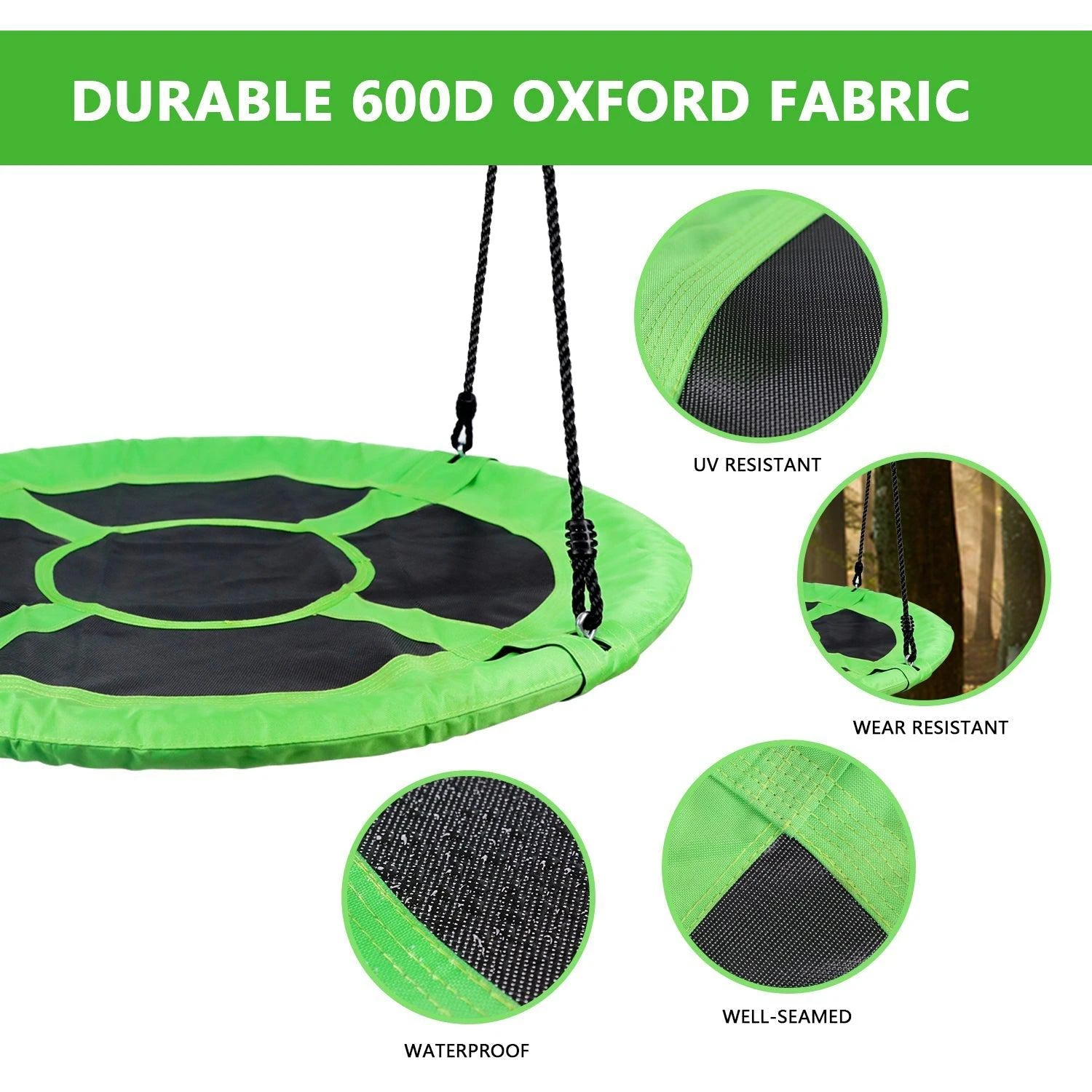 40" Flying Saucer Tree Swing - Image 3