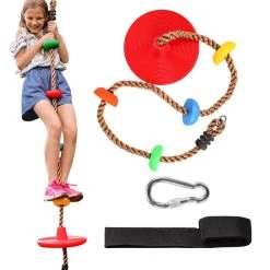 Climbing Rope Tree Swing With Platform Disc Swing Seat, Heavy Duty