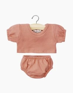 BASICS Balloon Sleeve Outfit For 13-15in Dolls, Marsala - Minikane