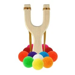 PREORDER Slingshot With Felt Balls